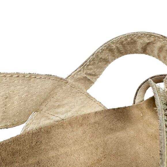 Noat Kayla Gray Suede Nubuck Leather Strappy Wedge Sandal 13 Comfort Lightweight - Picture 16 of 16